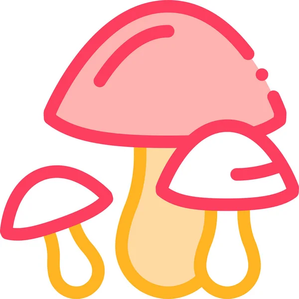 Mushroom Nature Pumpkin Icon Filledoutline Style — Stockový vektor