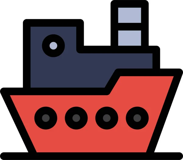 Schiffsdampfer Ikone — Stockvektor