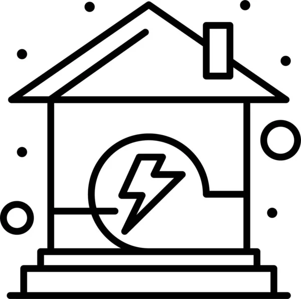 Icono Casa Energía Categoría Familyhome — Archivo Imágenes Vectoriales