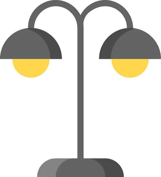Lampenlicht Laterne Symbol Flachen Stil — Stockvektor