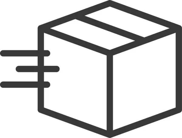 Ikona Logistiky Kontejnerů Osnovním Stylu — Stockový vektor