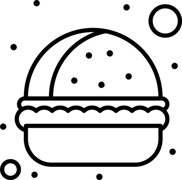 Hamburger Fast Food Icône — Image vectorielle