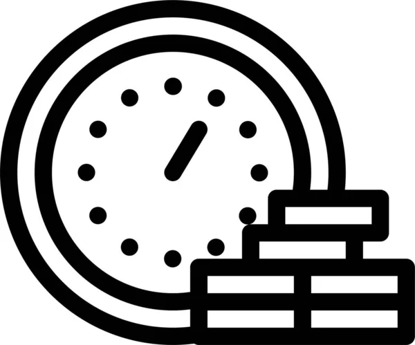 Coin Heap Money Icon Outline Style — ストックベクタ