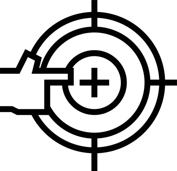 弓箭手商务手指图标 轮廓风格 — 图库矢量图片