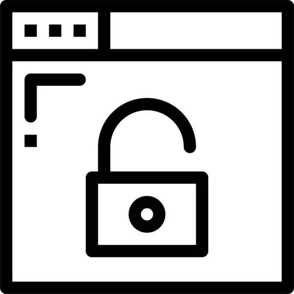 Ícone Privacidade Navegador Internet — Vetor de Stock