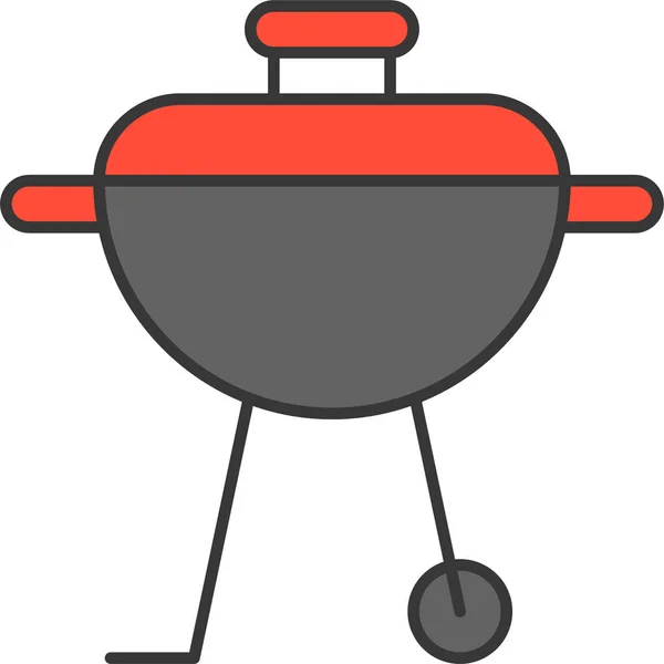 Barbacoa Parrilla Barbacoa Icono Estilo Filledoutline — Vector de stock