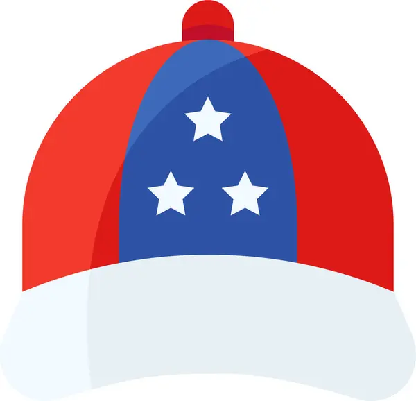 America Cap Clothes Icon Independencedayus Category — ストックベクタ