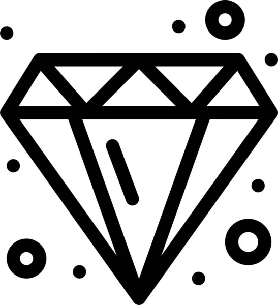 Ícone Diamante Design Brilhante Categoria Artdesign — Vetor de Stock