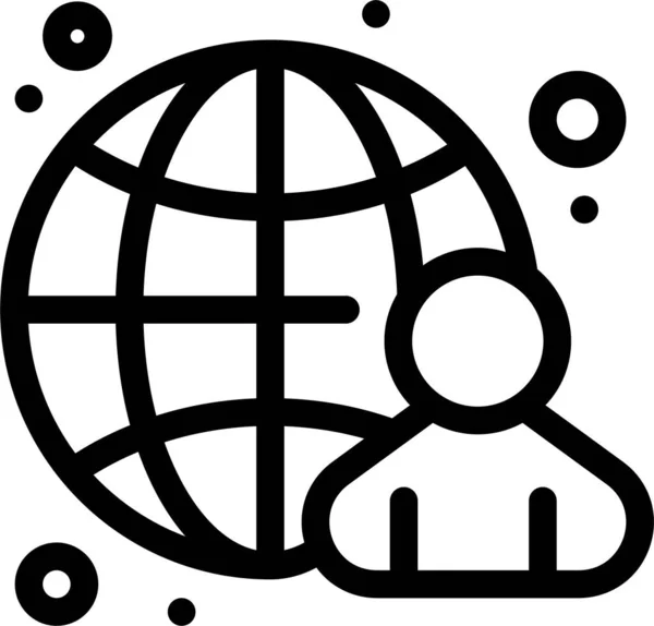 Икона Бизнесмена Всем Мире — стоковый вектор