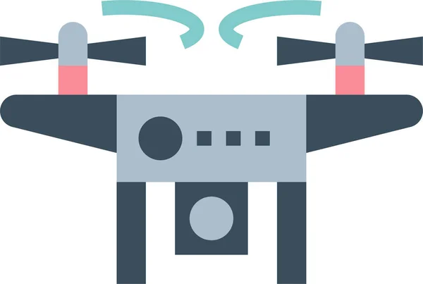 Drohnen Ikone Flachen Stil — Stockvektor