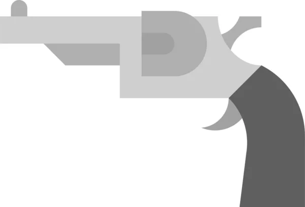 Fire Gun Magnum Icon Flat Style — Stok Vektör