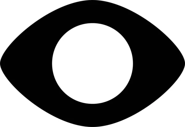 Ojo Globo Ocular Vistas Icono Estilo Sólido — Archivo Imágenes Vectoriales