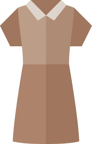 Vestido Ropa Icono Moda Estilo Plano — Vector de stock