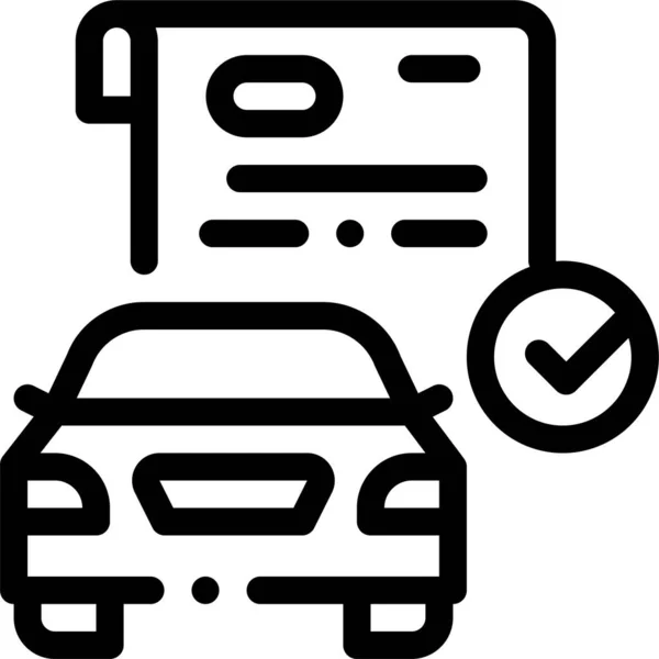 Εικονίδιο Ελέγχου Επαγγελματικού Αυτοκινήτου — Διανυσματικό Αρχείο