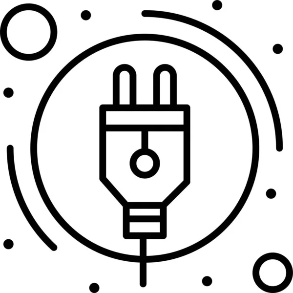 Consumption Energy Plug Icon — Stock Vector