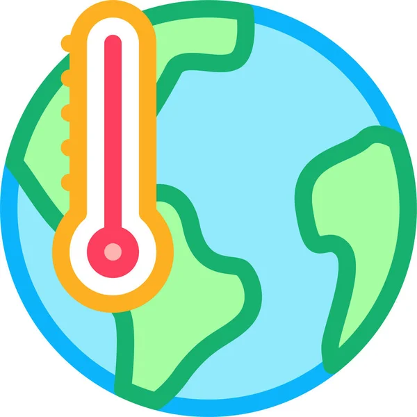 Earth Equipment Heat Icon — Stock Vector