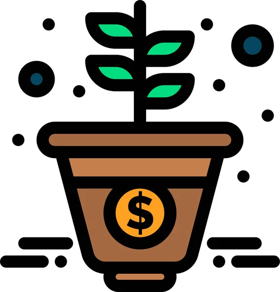 Growth Marketing Money Icon — Stock Vector