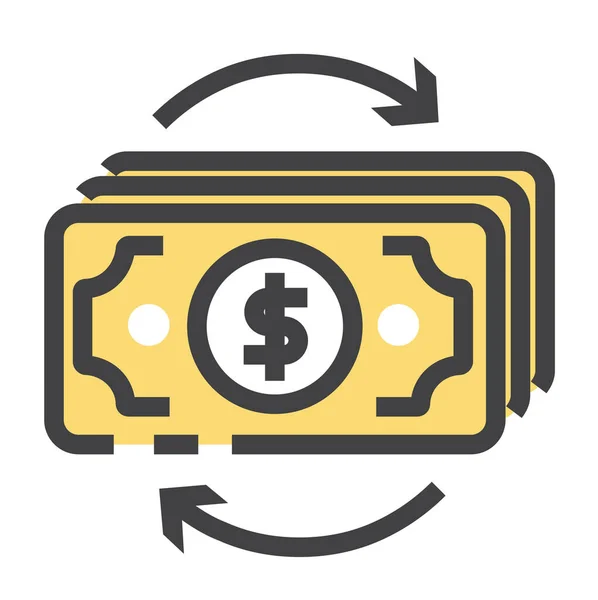 Flow Money Cash Icon Businessmanagement Category — Vector de stock