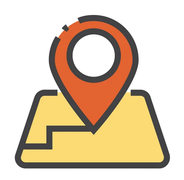 Location Direction Gps Icon Filledoutline Style — Stock Vector