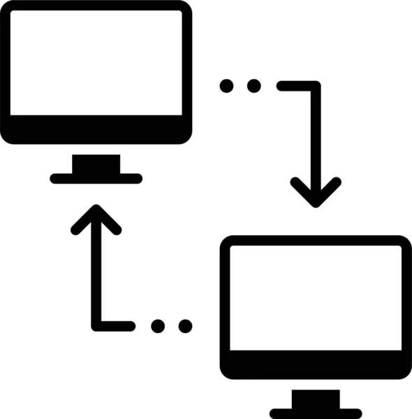 Icono Red Conexión Informática — Vector de stock