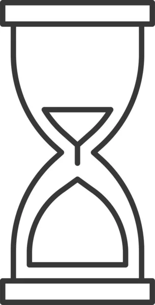 Clock Hourglass Time Icon Outline Style — Stock Vector