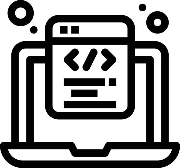 Codificación Icono Programación Html — Vector de stock