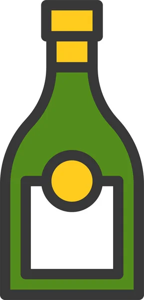 Bottle Container Food Icon Filledoutline Style — Stock vektor