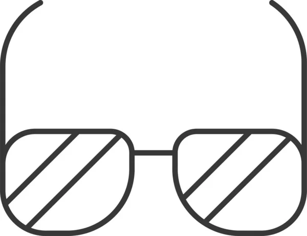 Eye Protection Glasses Officer Icon Outline Style — 图库矢量图片