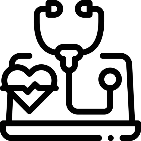 Patient Online Diagnostic Icon — Stockvector