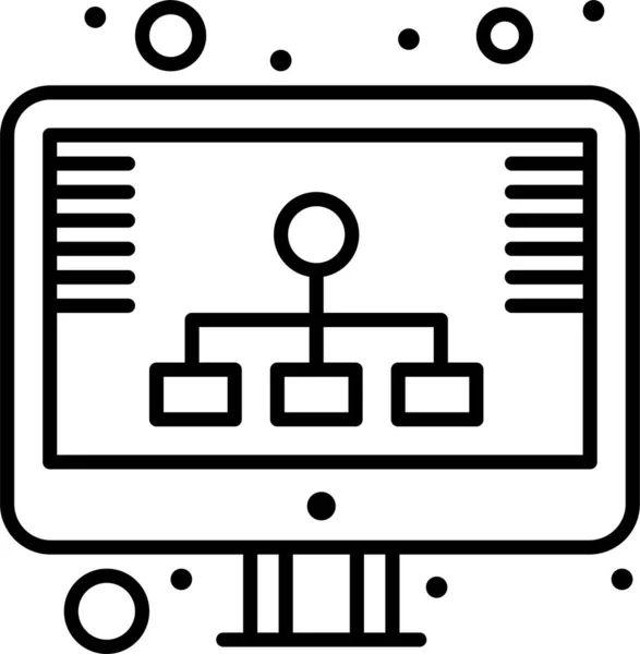 Diagram Hosting Ikona Seo — Wektor stockowy