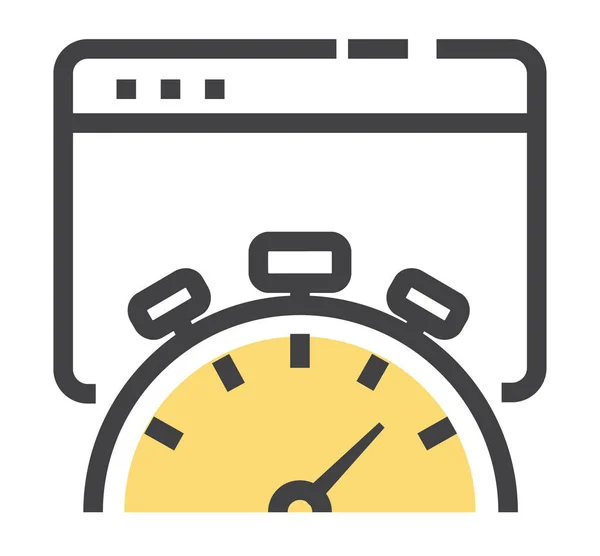 Acelerar Página Icono Estilo Filledoutline — Archivo Imágenes Vectoriales