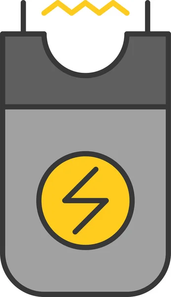 Electroshock Eléctrico Icono Policía Arma Estilo Filledoutline — Archivo Imágenes Vectoriales