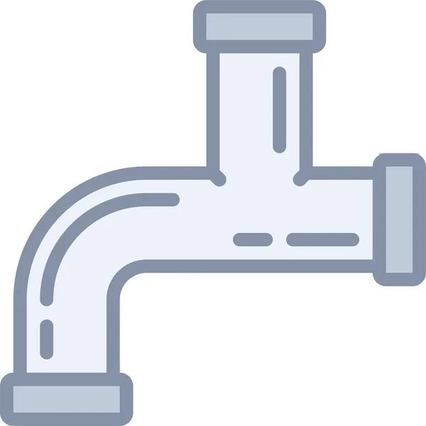 Equipment Pipe System Icon Filledoutline Style — Stockový vektor