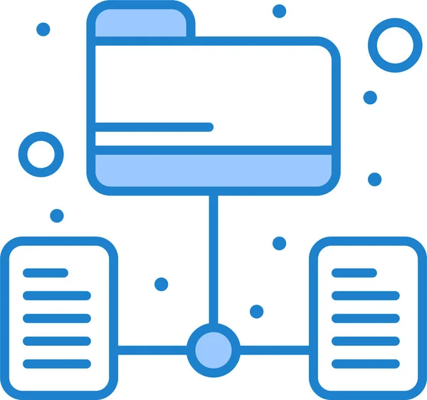 Datenordner Netzwerksymbol — Stockvektor