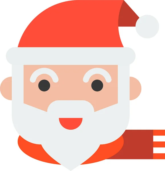 Avatar Natal Alegre Ícone Estilo Plano — Vetor de Stock