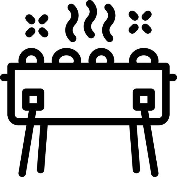 Barbecue Bbq Brazier Icon — Stock Vector