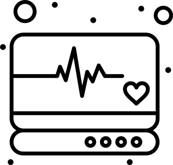 Icono Del Monitor Médico Emergencia — Vector de stock