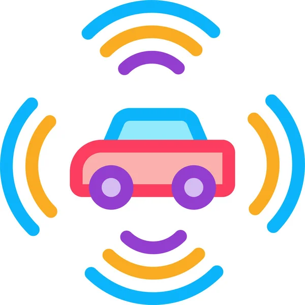 Autopilot Car Help Icon — Stock vektor