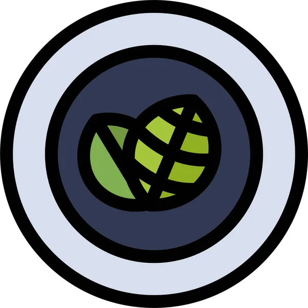 Logro Eco Icono Verde — Vector de stock