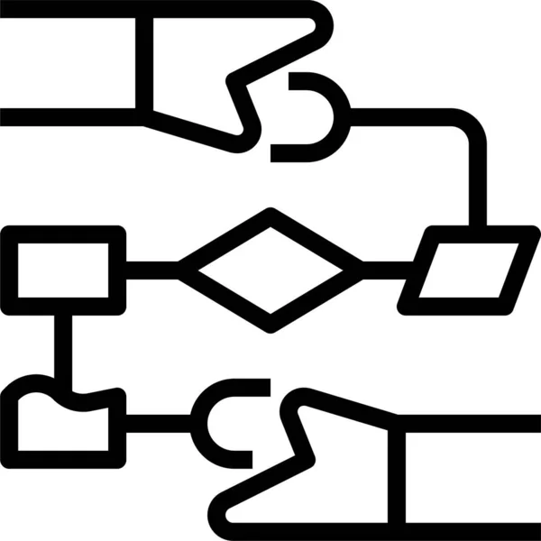 Icône Planification Plan Organigramme — Image vectorielle