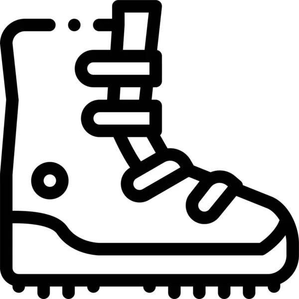 Boot Glasses Hiking Icon — Stock Vector
