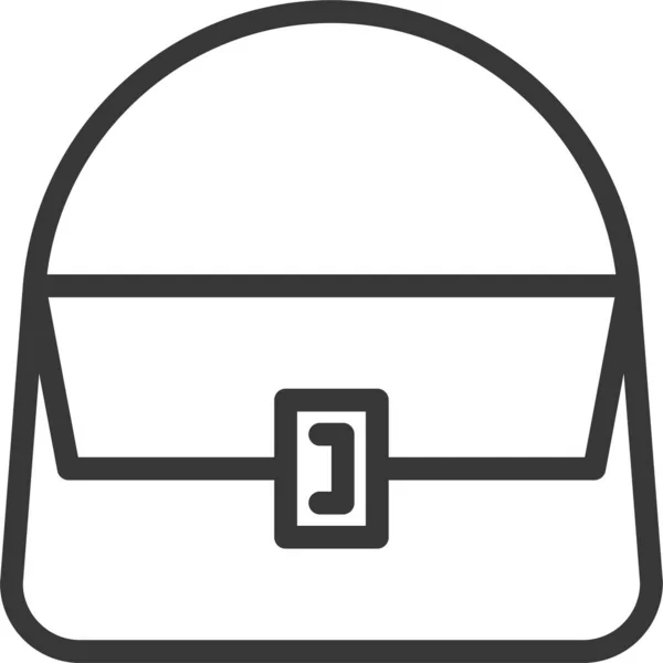 Bolso Icono Bolso Moda Estilo Esquema — Vector de stock