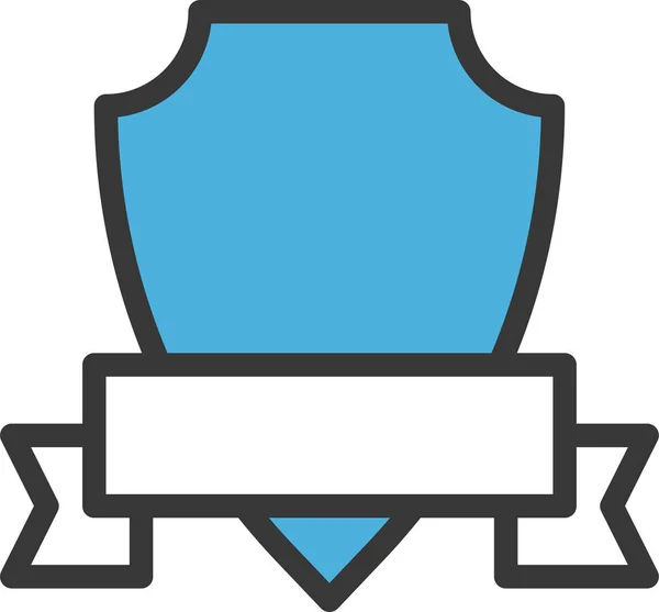 Award Award Shield Badge Icon Filledoutline Style — Stock Vector