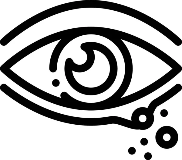 Cuidado Dermatología Ojo Icono — Vector de stock