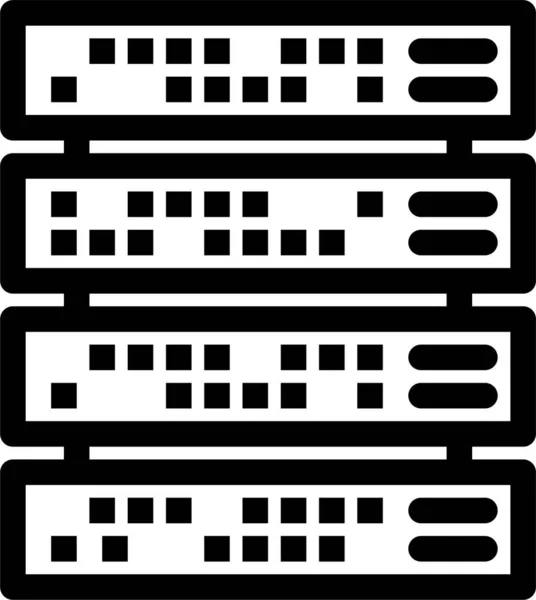 计算机安装机架图标 — 图库矢量图片