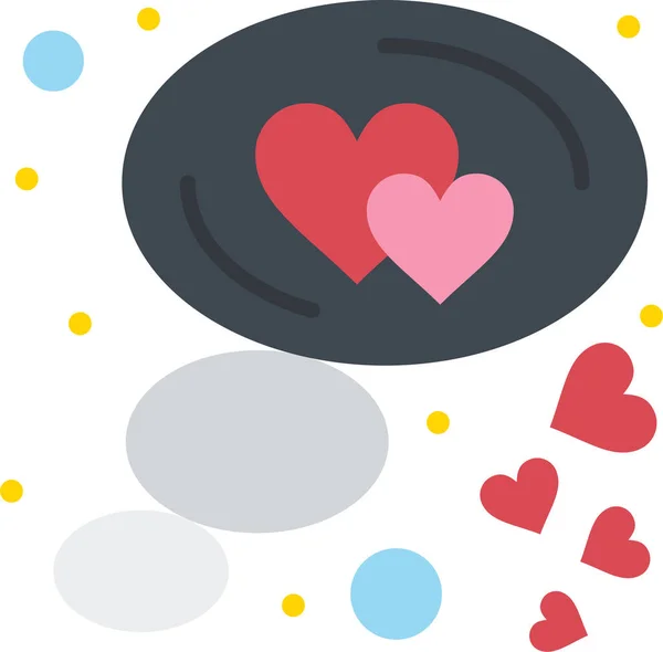 Bubble Chat Herz Symbol Der Kategorie Liebe — Stockvektor