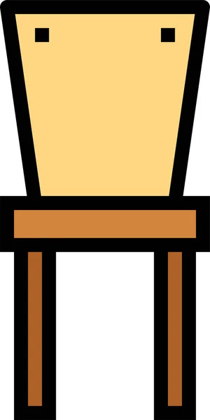 Icône Siège Meubles Chaise Dans Style Filledoutline — Image vectorielle