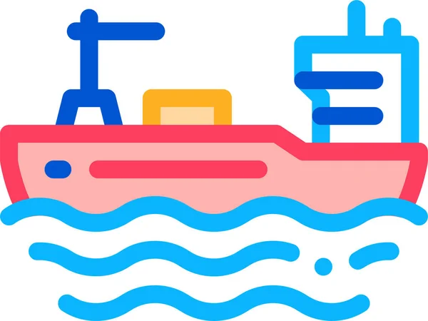 Tekne Kargo Deniz Simgesi — Stok Vektör