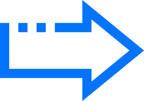 Seta Ícone Direção Para Frente Estilo Esboço —  Vetores de Stock
