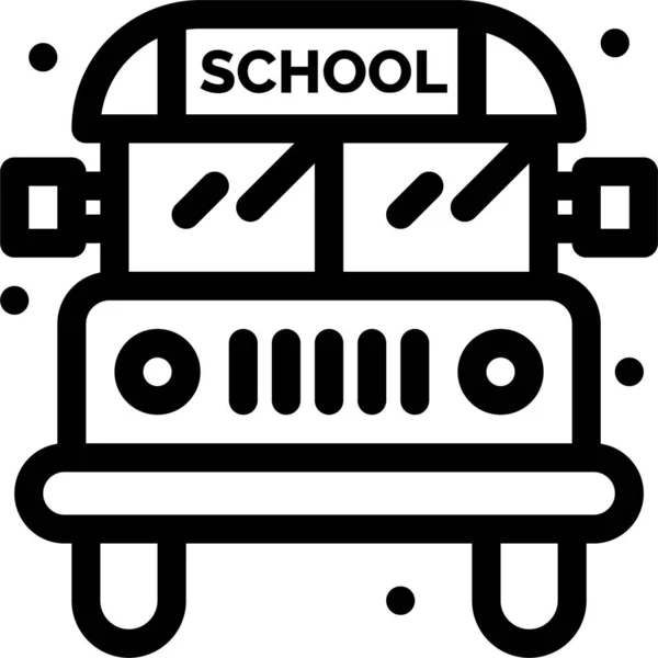 Autobús Escuela Transporte Icono — Archivo Imágenes Vectoriales
